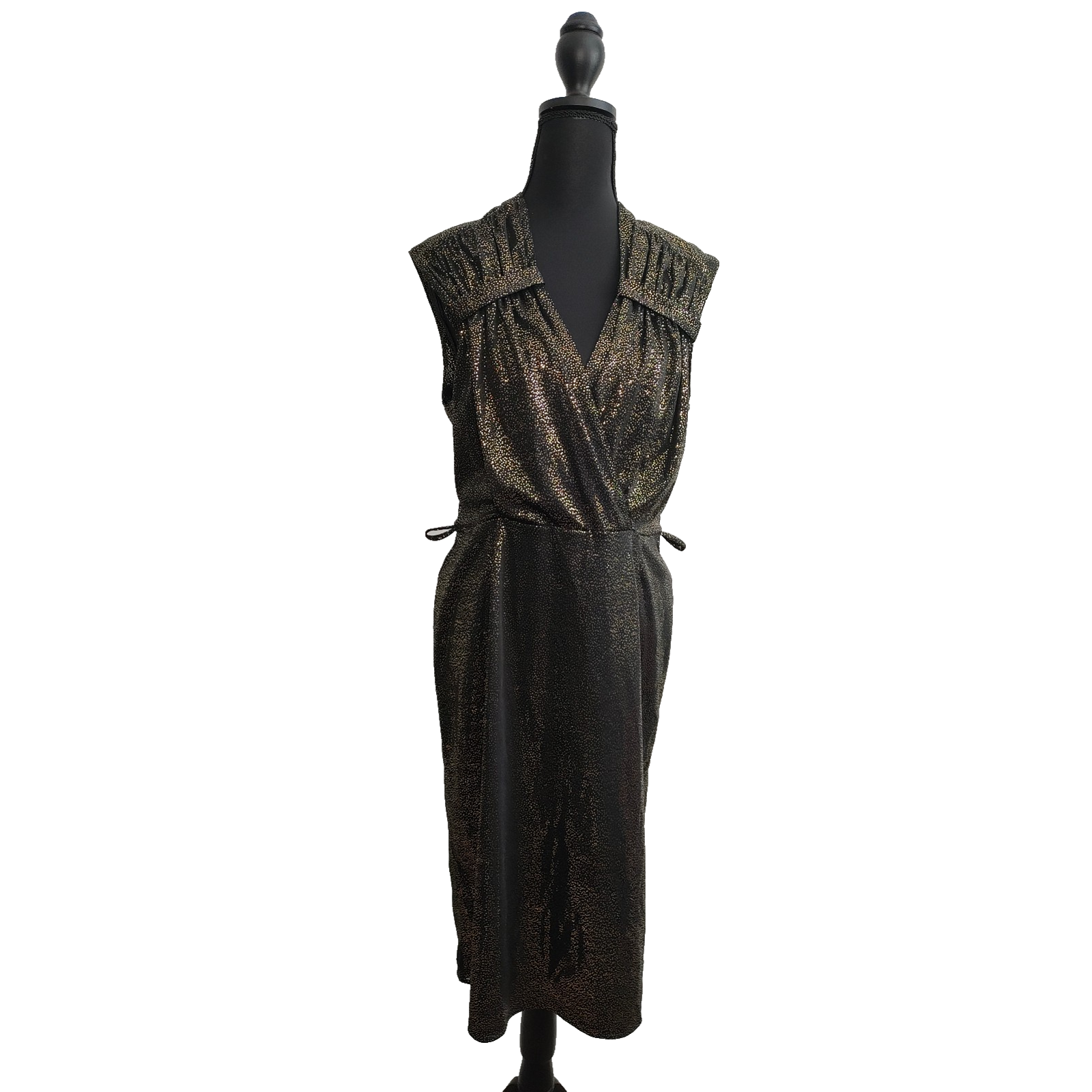 Miss Mad Shimmery Sleeveless Dress Size 44/Us12 Vtg